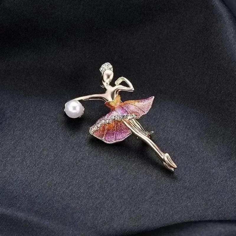 🌟 Alloy Diamond Ballerina Brooch - Elegance & Style 🌟