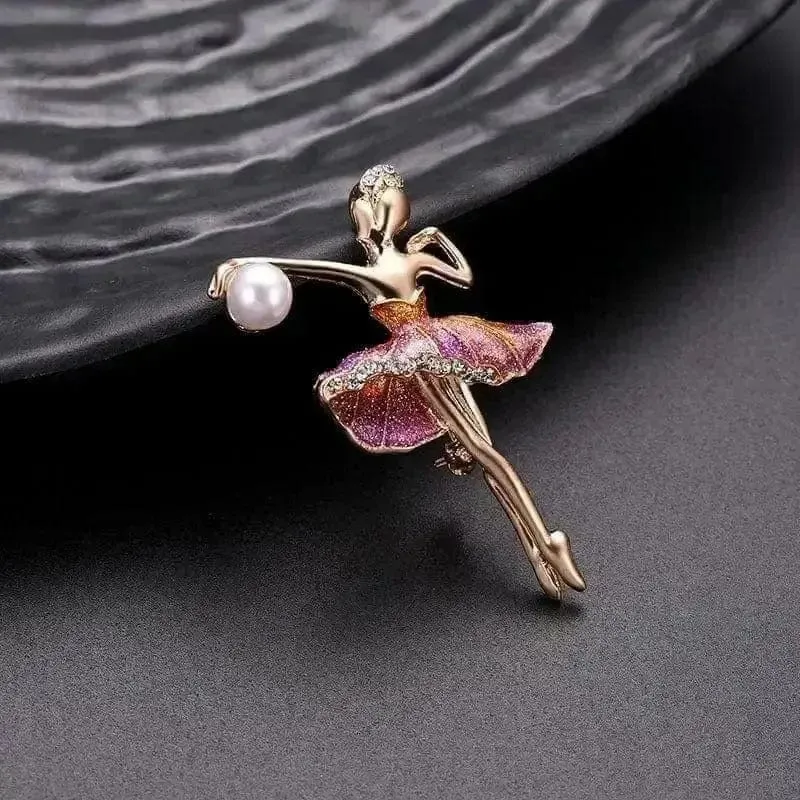 🌟 Alloy Diamond Ballerina Brooch - Elegance & Style 🌟