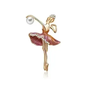 🌟 Alloy Diamond Ballerina Brooch - Elegance & Style 🌟