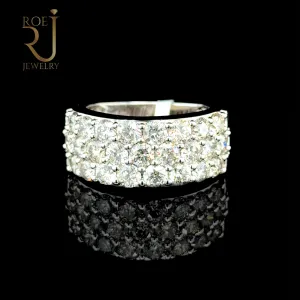 14K White Gold Large Diamond Men's Ring (4.86ct)
