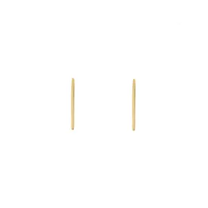 14mm Gold Staple Stud Earrings