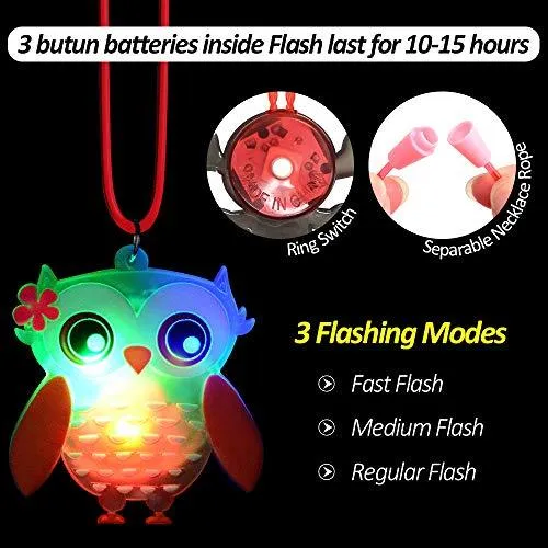 15pcs Halloween LED Necklaces Party Favors for Kids and Adults