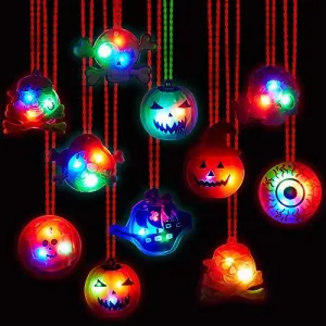 15pcs Halloween LED Necklaces Party Favors for Kids and Adults