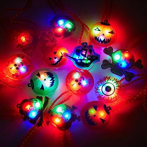 15pcs Halloween LED Necklaces Party Favors for Kids and Adults