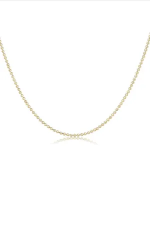 15" Choker Classic Beaded Chain - Gold