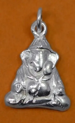 925 Silver Ganesha Pendant (Design 14)