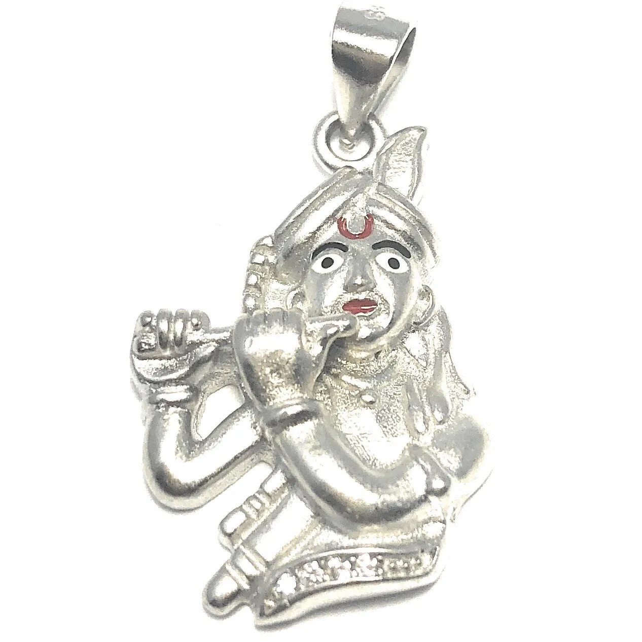 925 Silver Krishna Matte Pendant (Design 41)