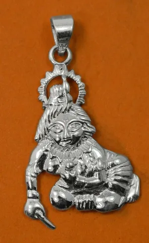 925 Silver Krishna Pendant (Design 33)