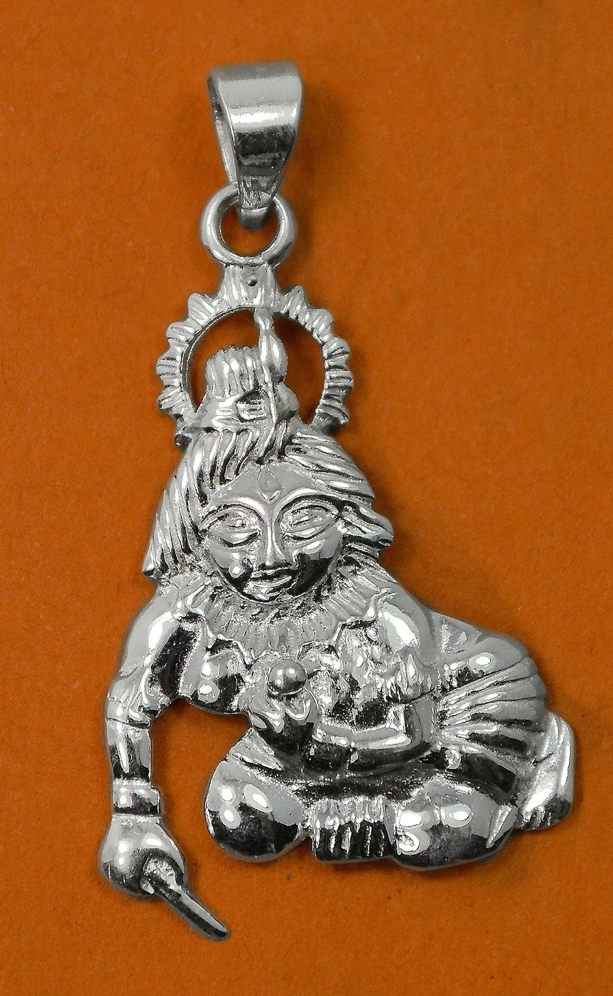925 Silver Krishna Pendant (Design 33)