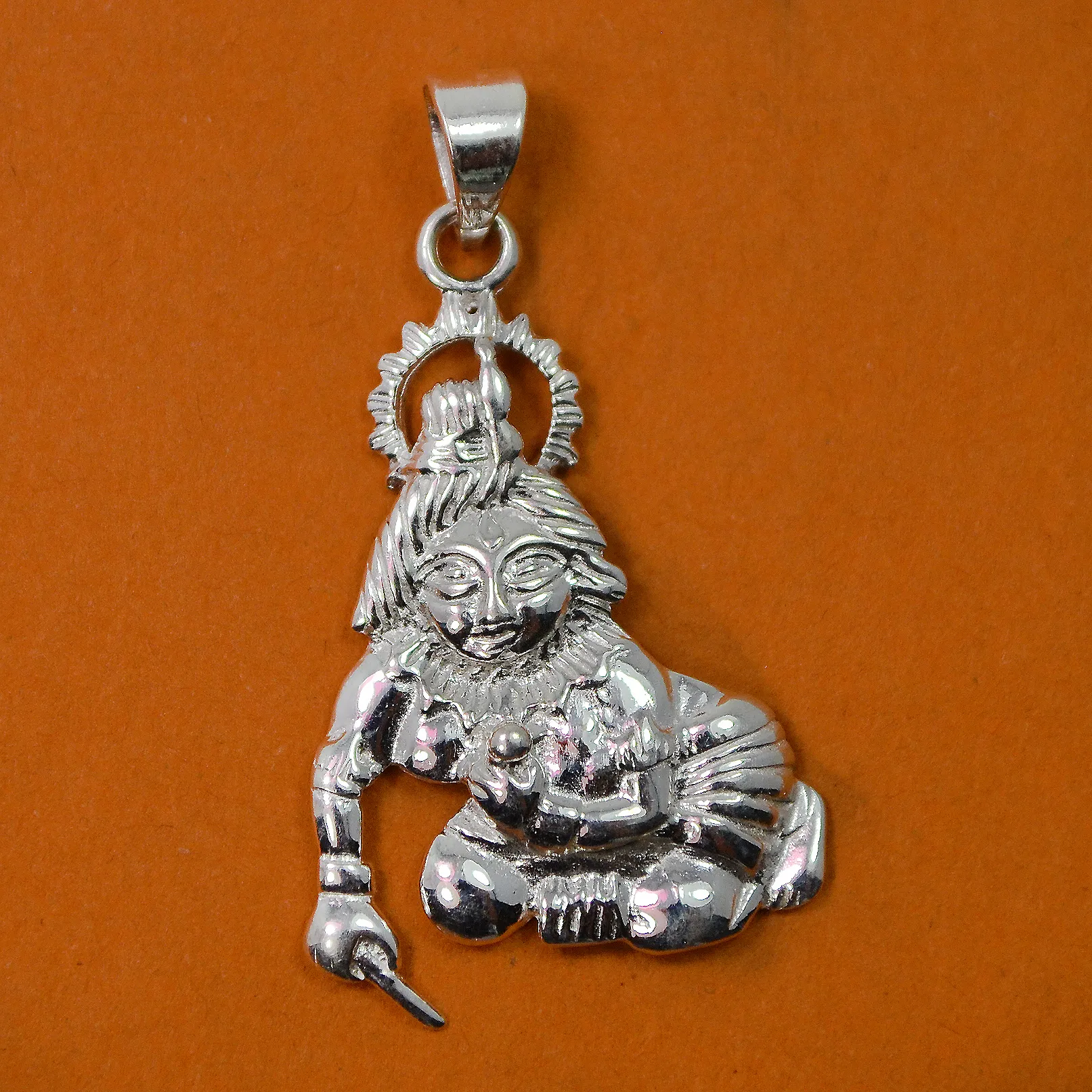 925 Silver Krishna Pendant (Design 33)