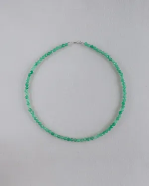 Agate Gemstone Necklace in Grass