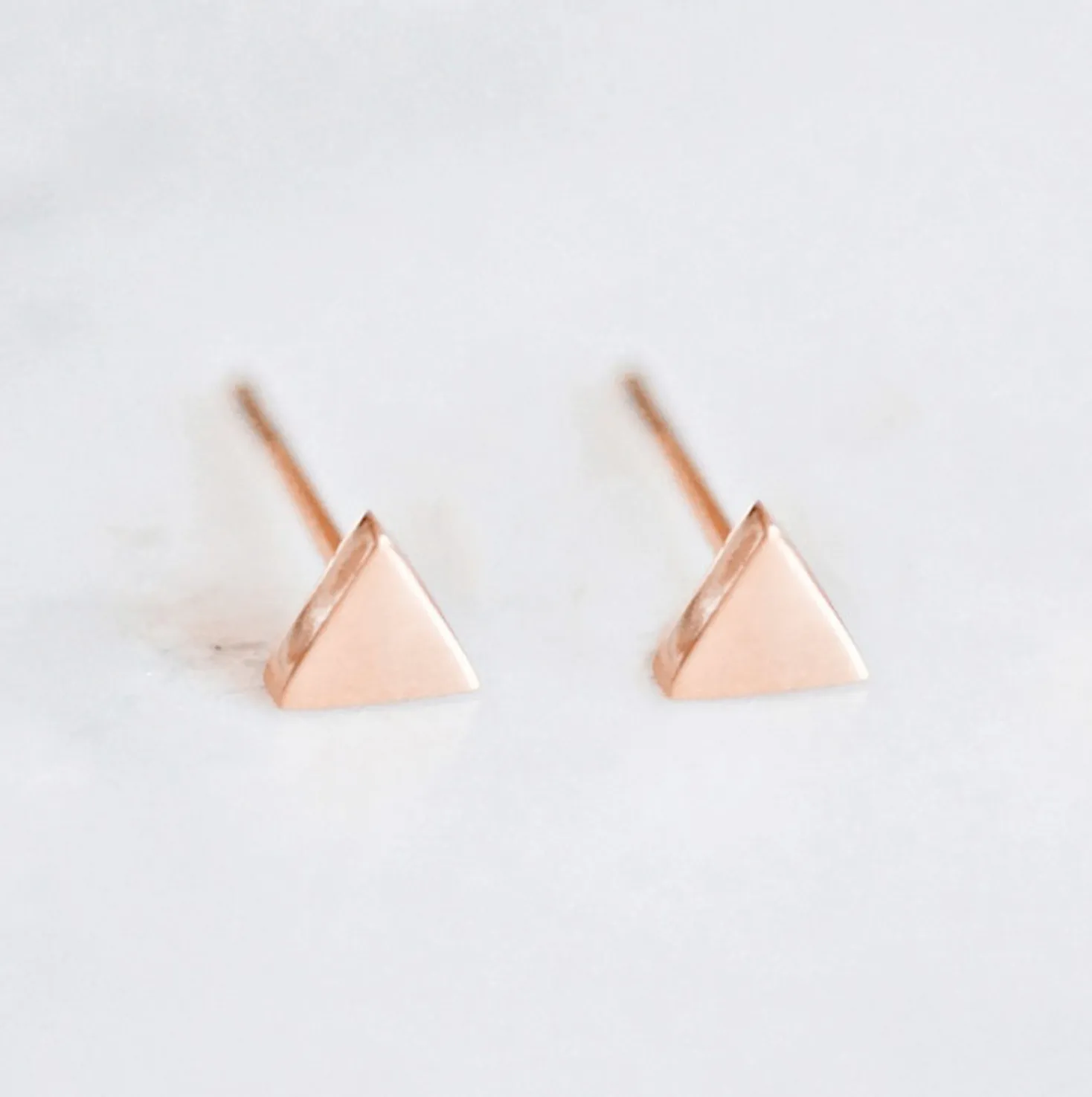 Alexandra dainty triangle geometric stud earrings