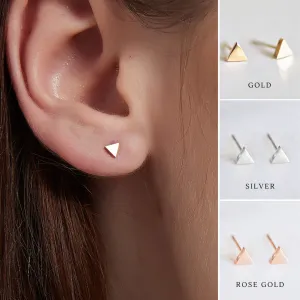 Alexandra dainty triangle geometric stud earrings