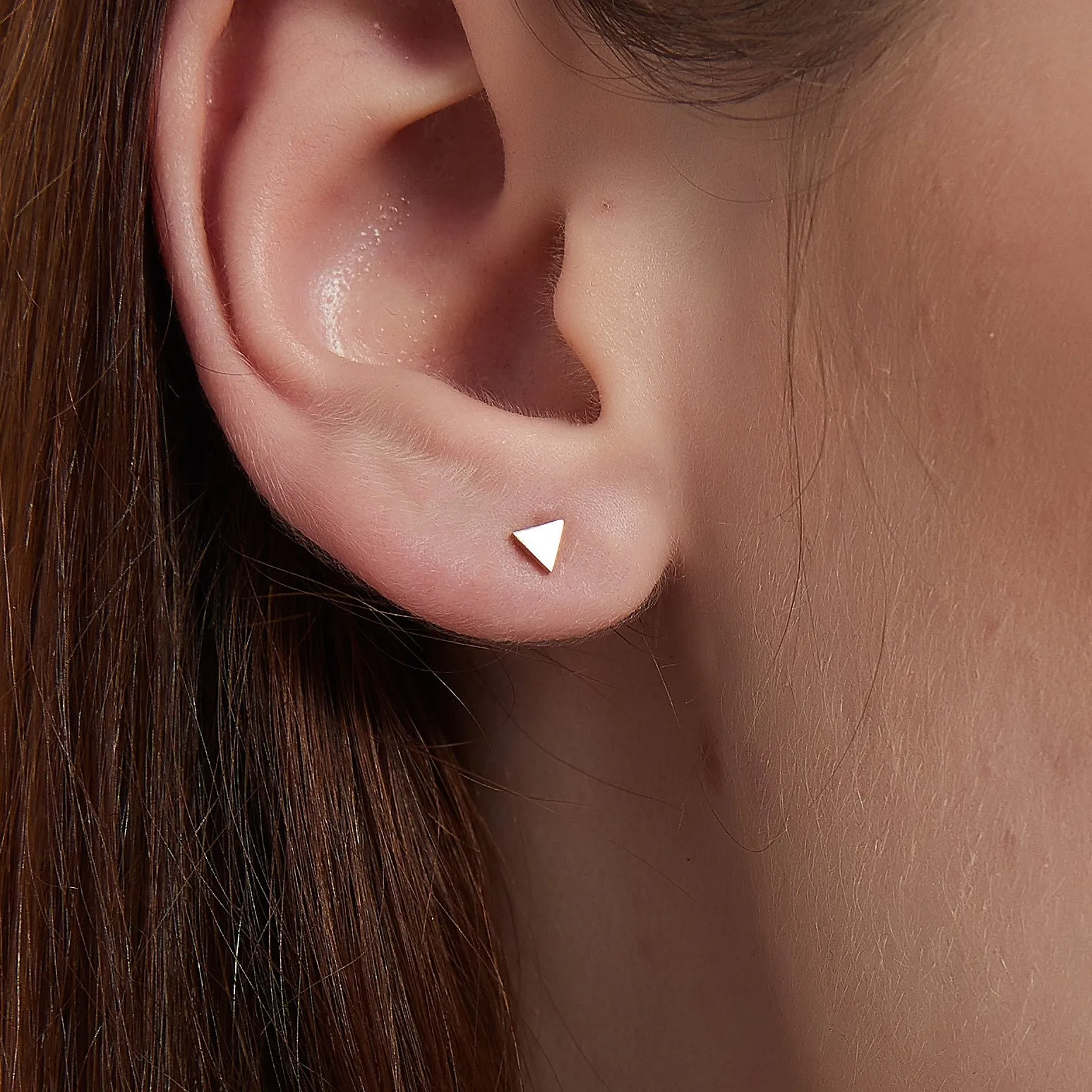 Alexandra dainty triangle geometric stud earrings