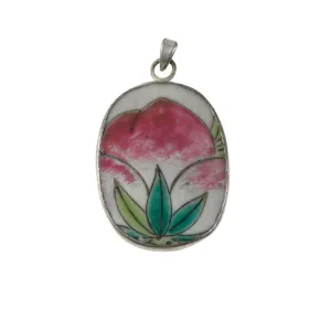 Antique Chinese porcelain shard pendant genuine Qing Dynasty. pdor432-11