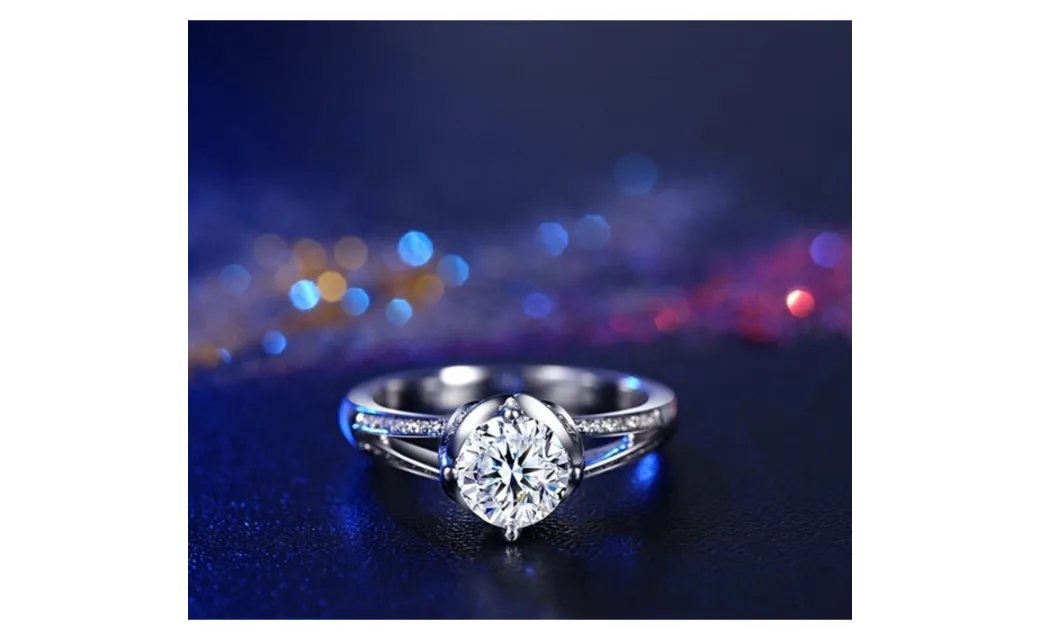 Antique White Gold Color Engagement Rings For Women AAA Zircon Luxury Wedding Jewelry Accessories