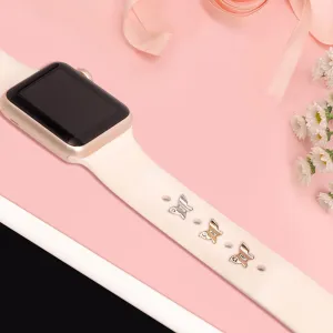 Apple Watch Band Decorative Charms Metal Diamond Butterfly Decorative Rings Loops