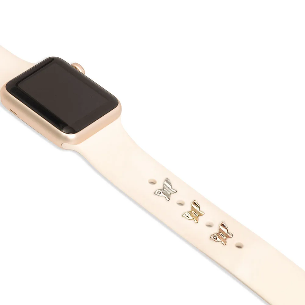 Apple Watch Band Decorative Charms Metal Diamond Butterfly Decorative Rings Loops