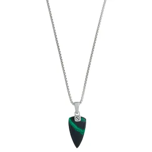 Azurite Malachite Arrow Pendant Necklace