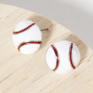 Baseball Stud Earrings
