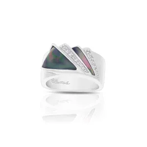Belle Etoile Empire Ring - Black-Mother-of-Pearl