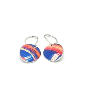 Blue Hawaii Oval Earrings