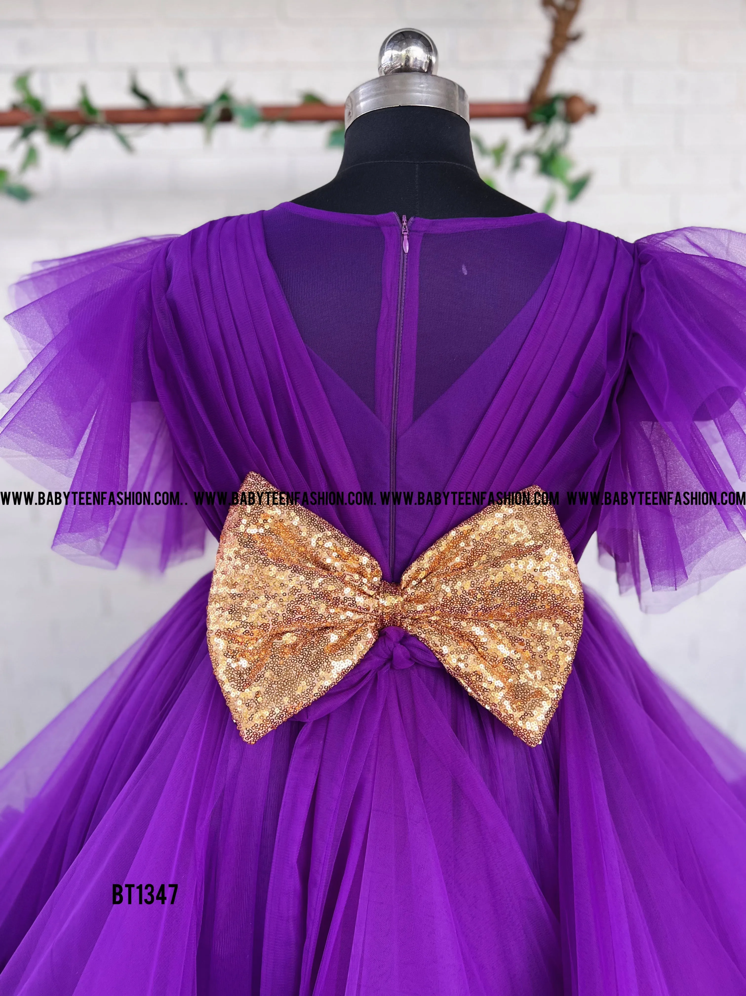BT1347  Regal Purple Enchantment Gown