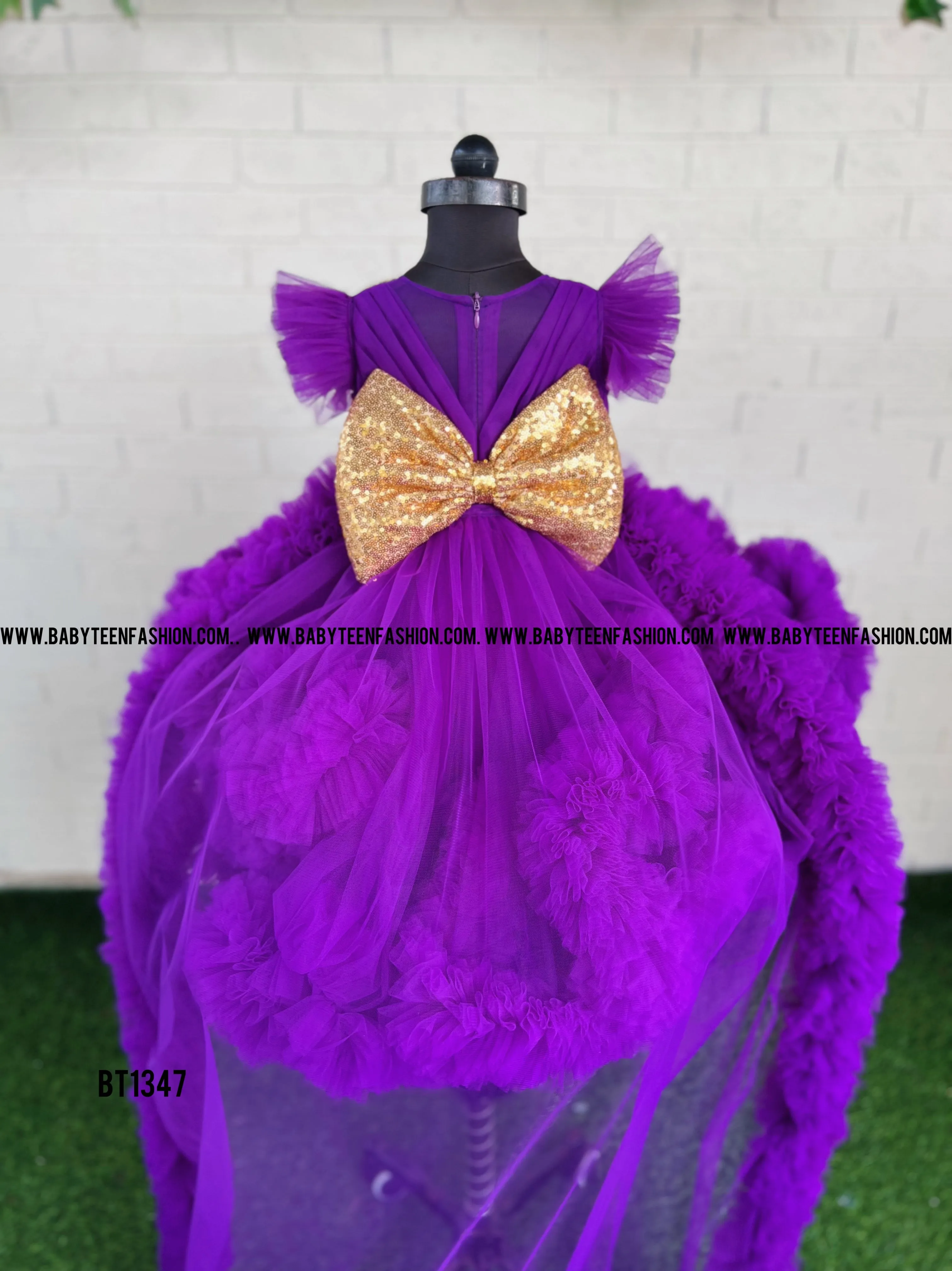 BT1347  Regal Purple Enchantment Gown