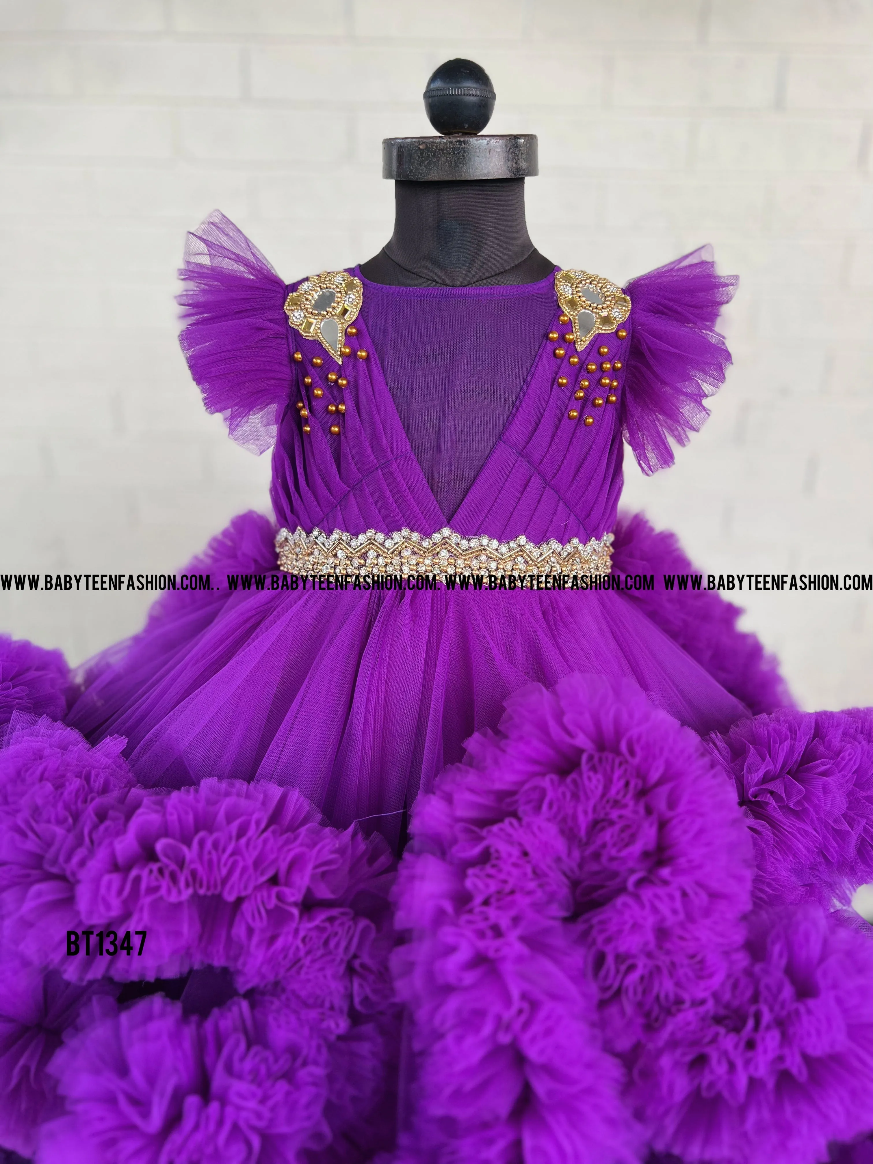 BT1347  Regal Purple Enchantment Gown