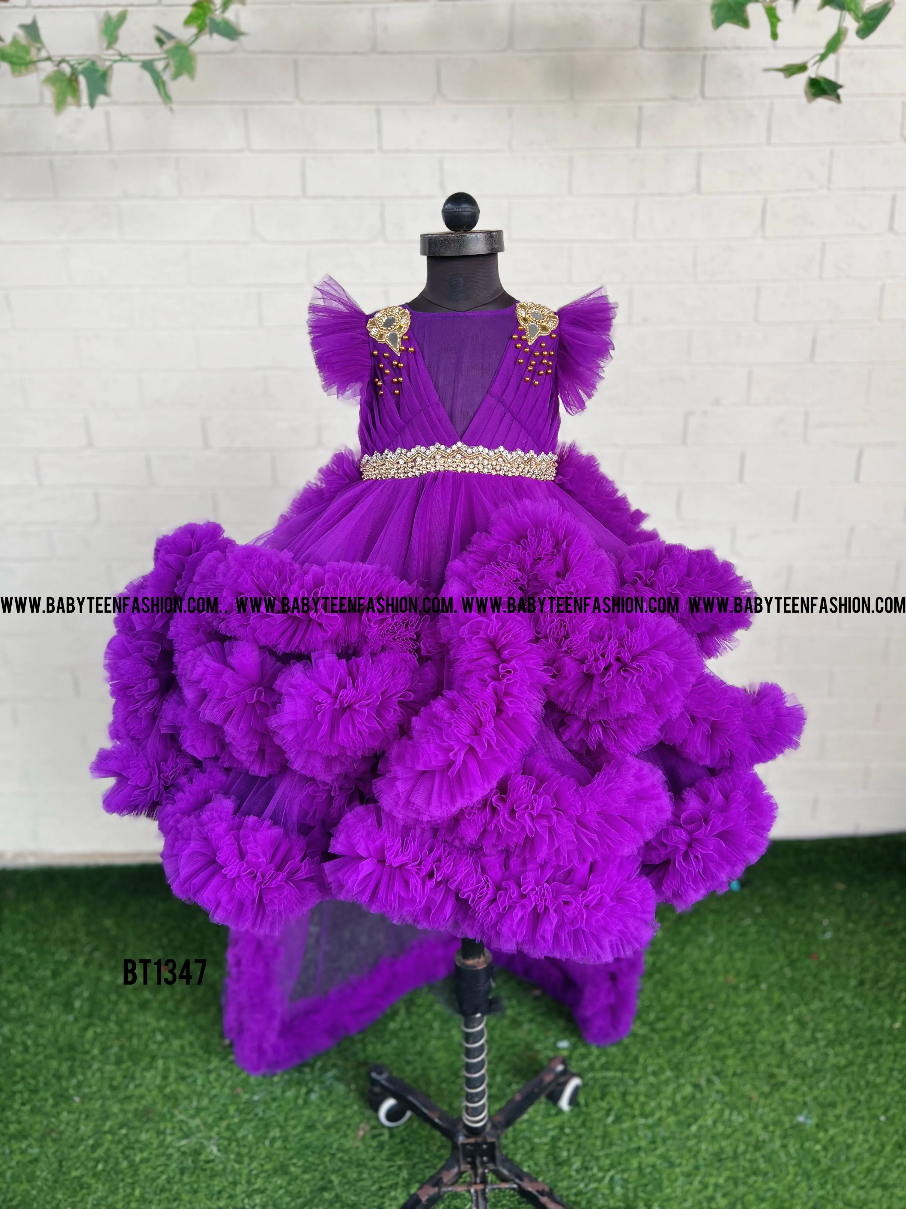 BT1347  Regal Purple Enchantment Gown