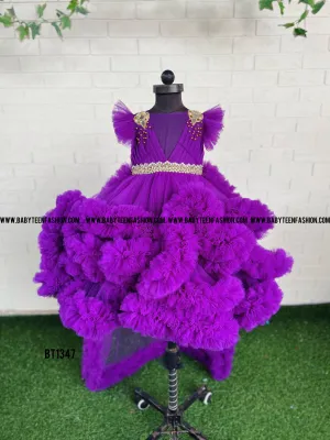 BT1347  Regal Purple Enchantment Gown