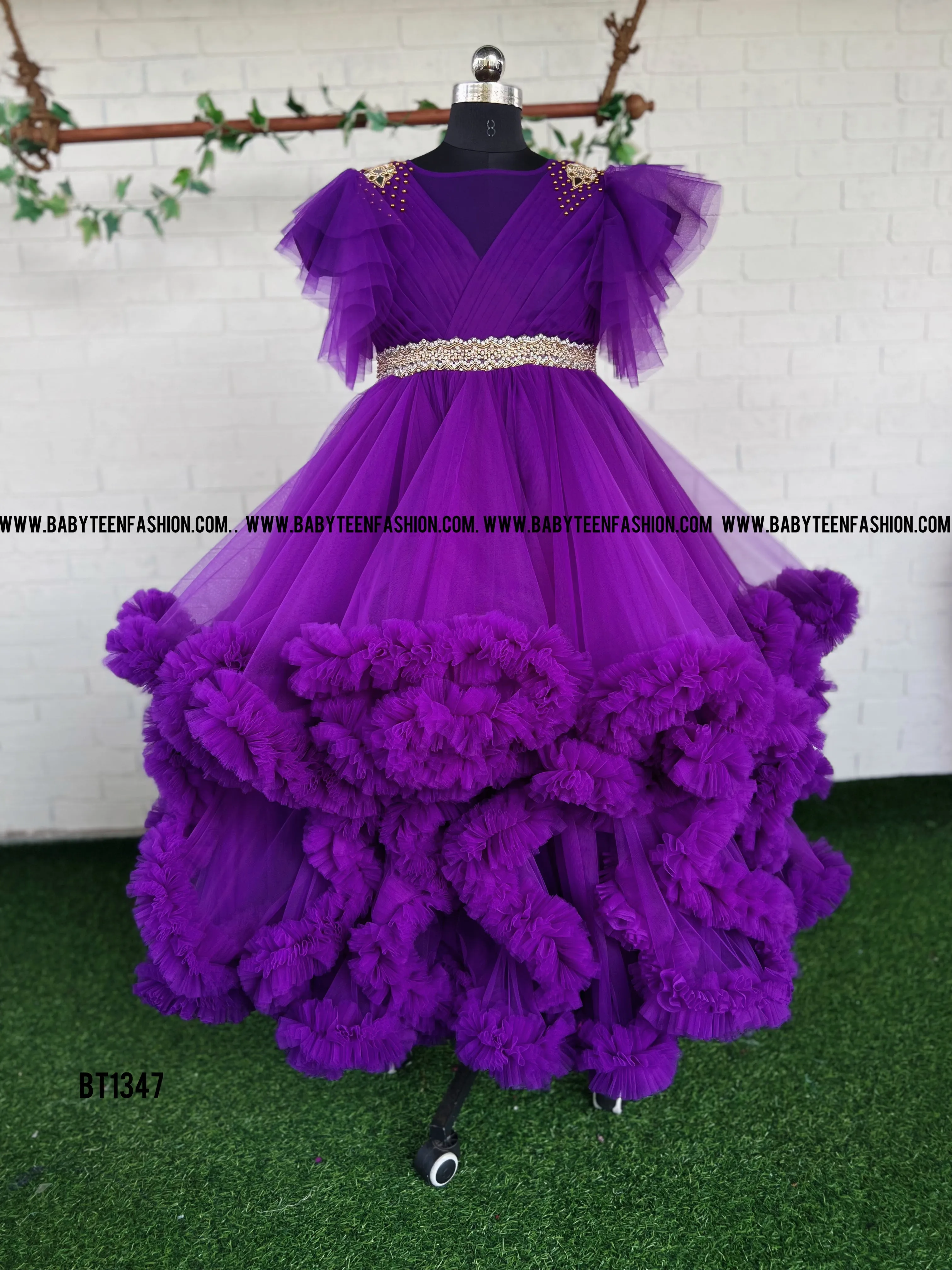 BT1347  Regal Purple Enchantment Gown
