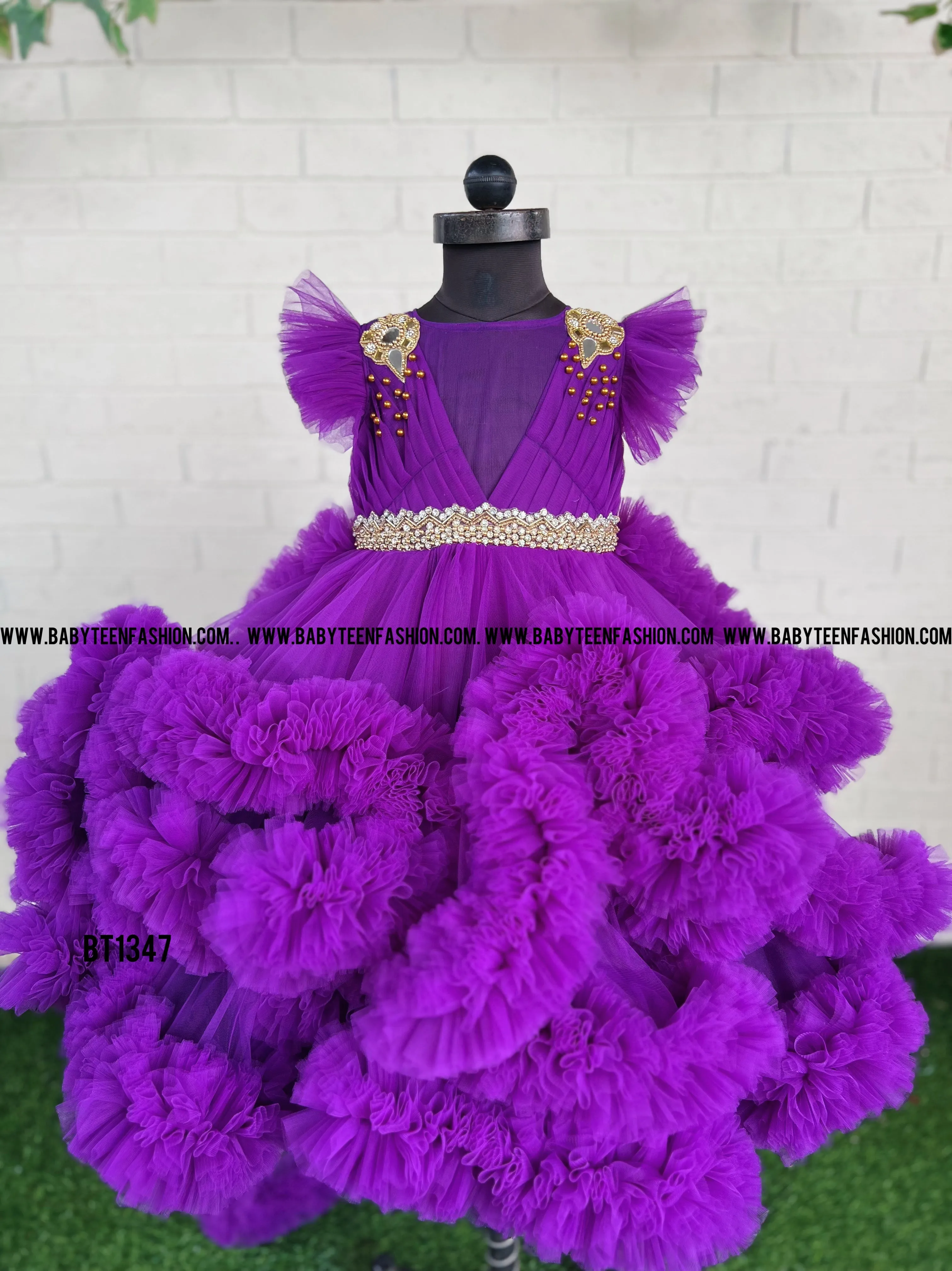 BT1347  Regal Purple Enchantment Gown