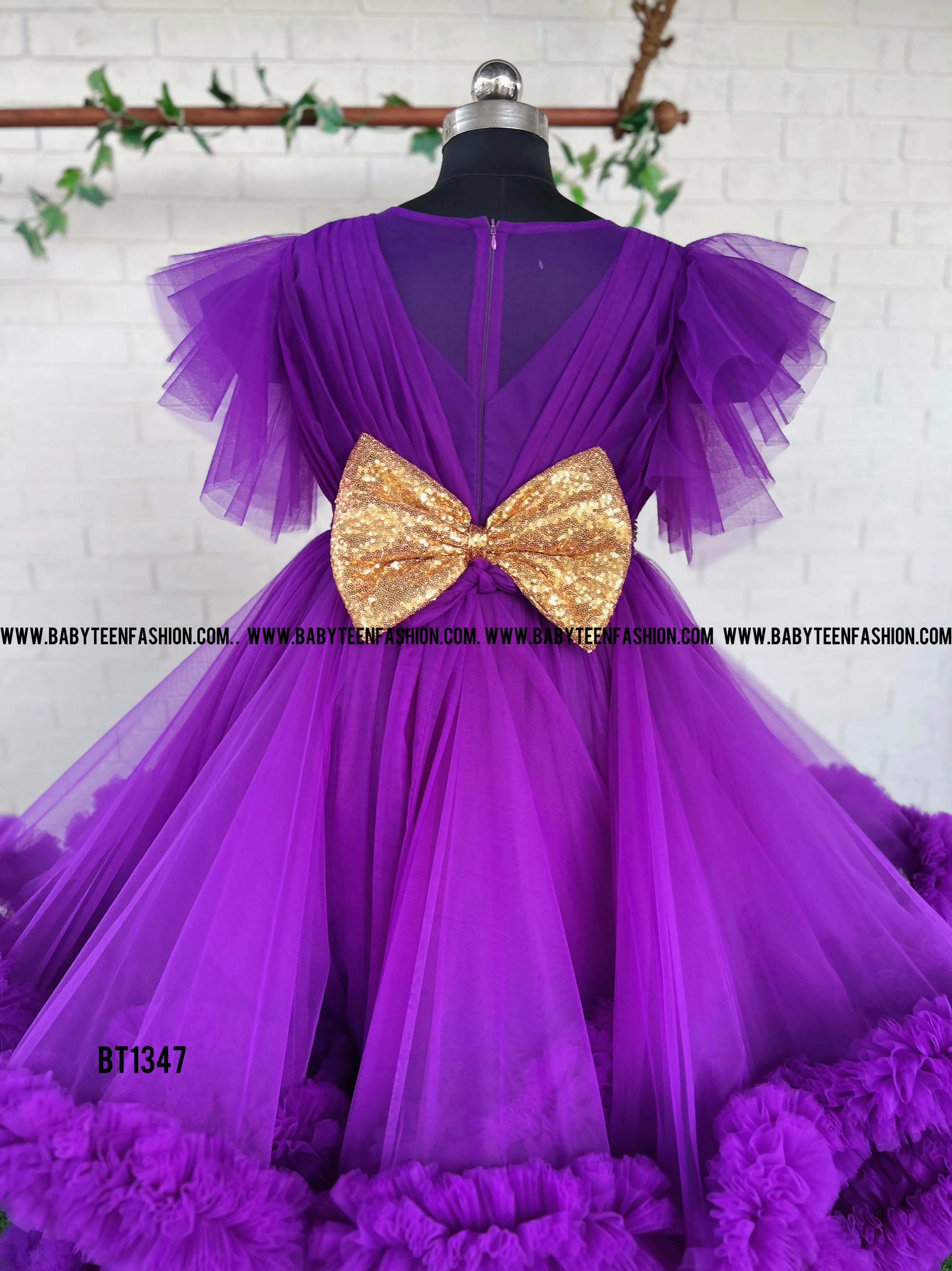 BT1347  Regal Purple Enchantment Gown