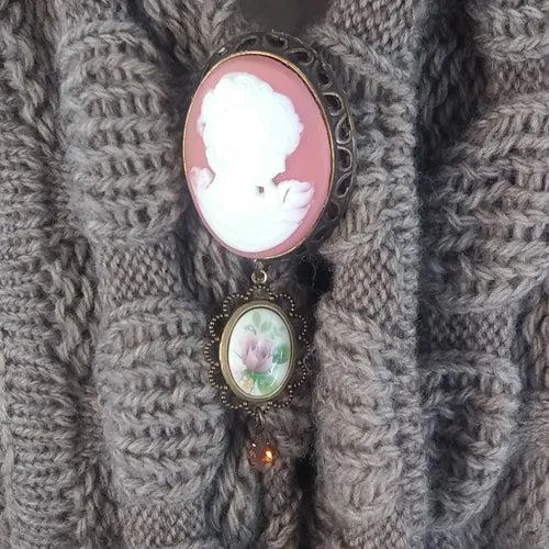 Cameo Brooch - Unique Statement Pin