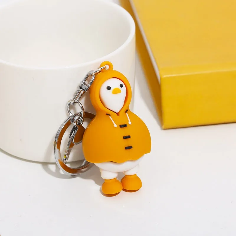 Cartoon Duck Keychain Cute Raincoat Duck Keychain Gift for Her