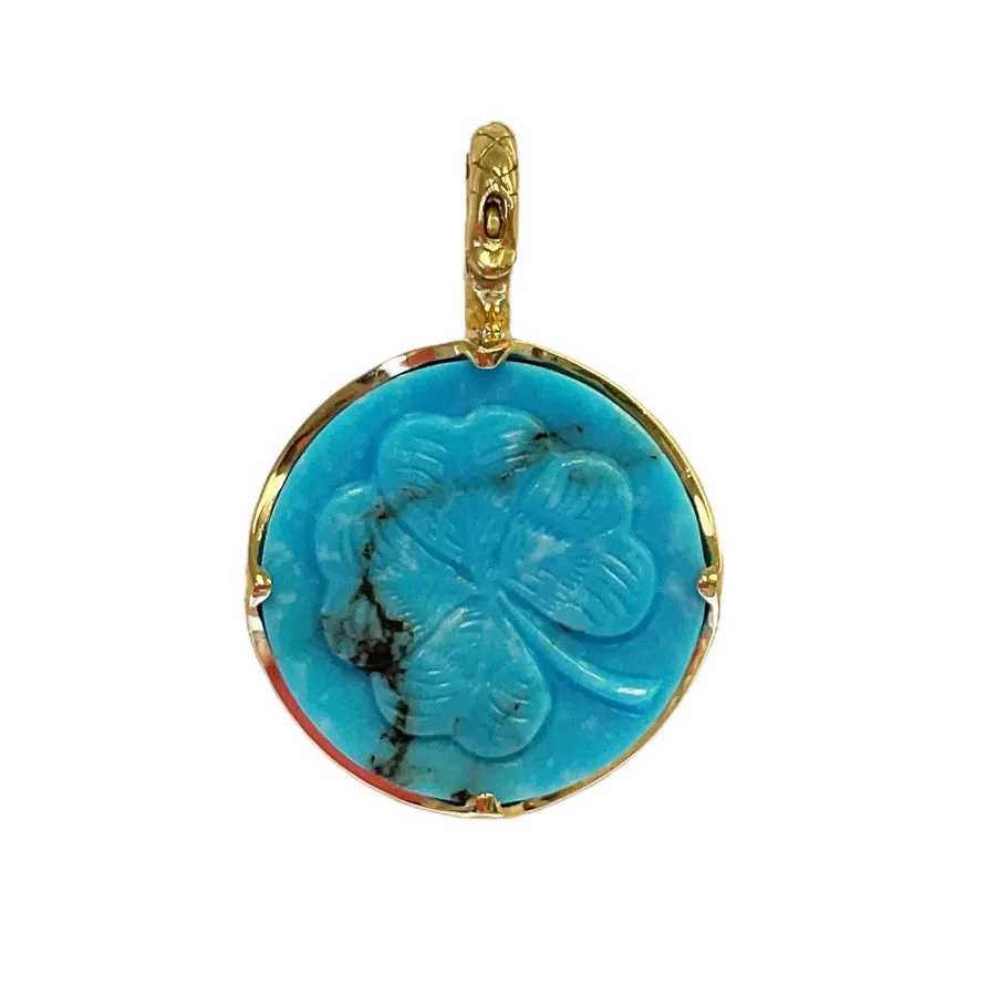 Carved Shamrock Crownwork® Pendant