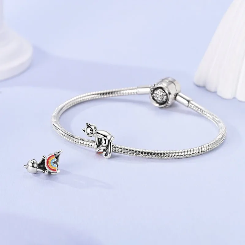 Cat with Rainbow Charm