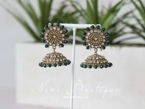 Chandni Royal Dark Teal Green Chumke