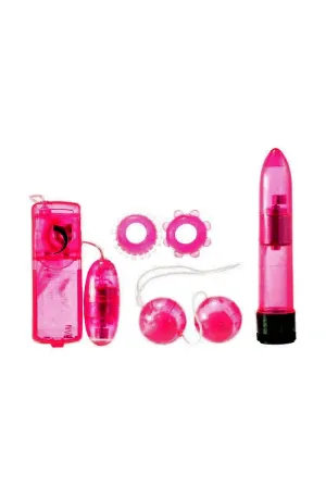 Classic Crystal 4 in 1 Couple's Kit in Pink by Me You Us