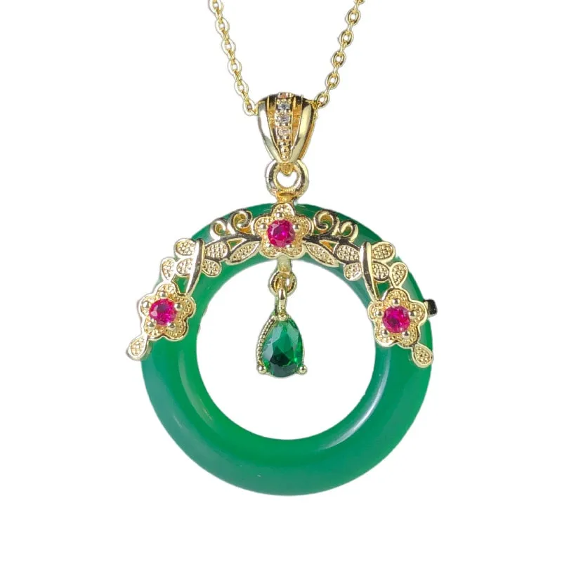 Classic luxury natural Hetian jasper pendant necklaces