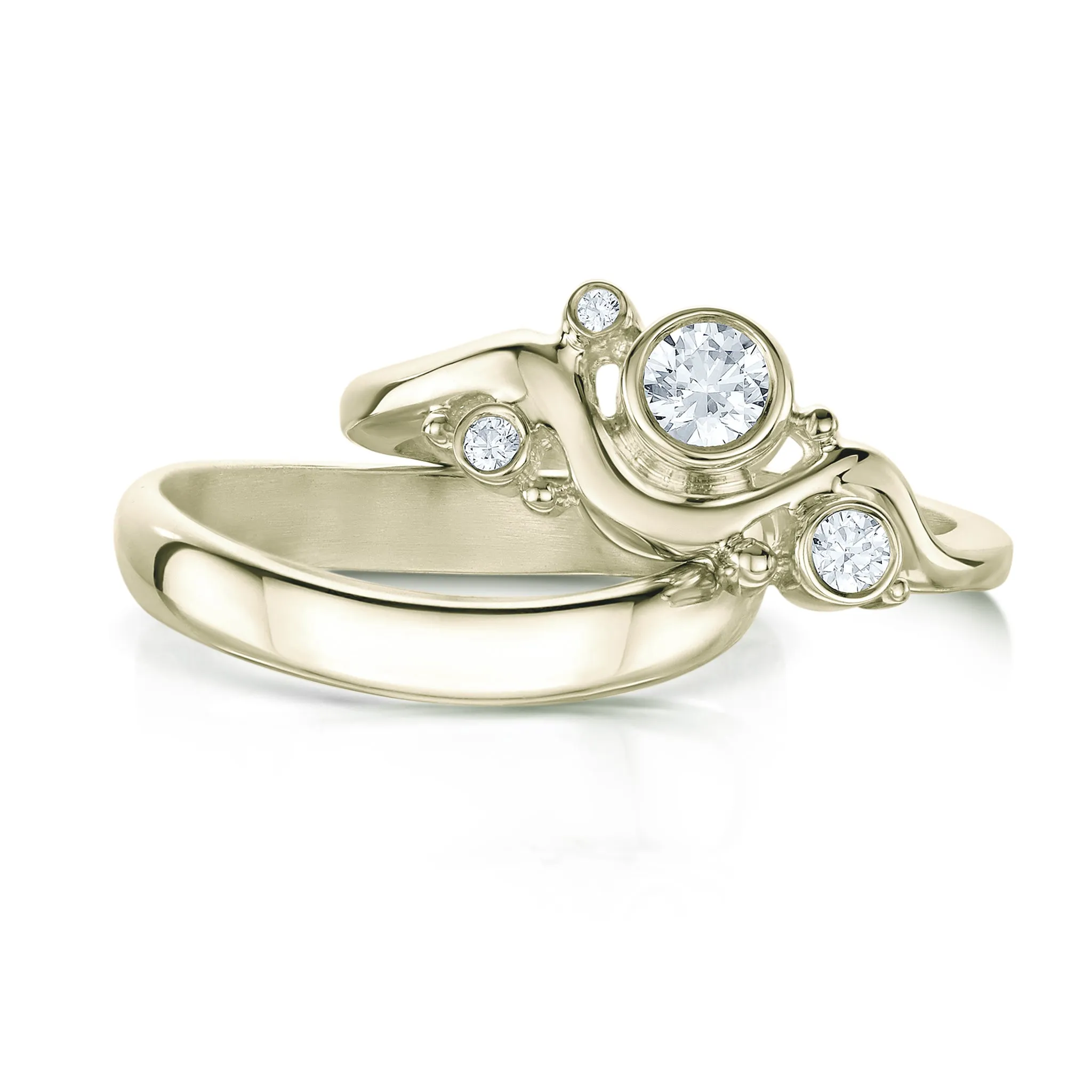 Cosmos Constellation 4-Diamond Ring Set in 18ct White Gold