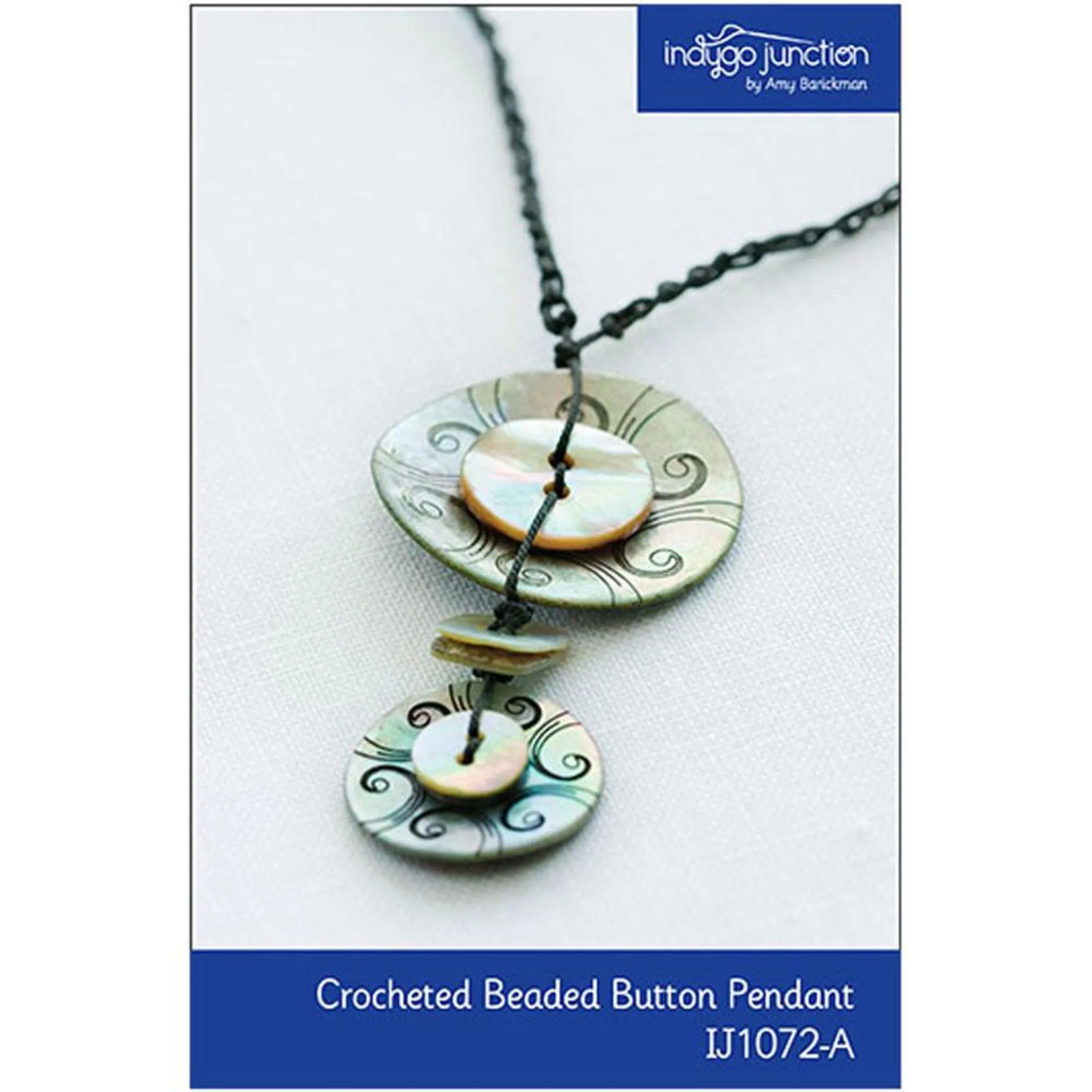 Crocheted Beaded Button Necklace Pattern, Free PDF Download