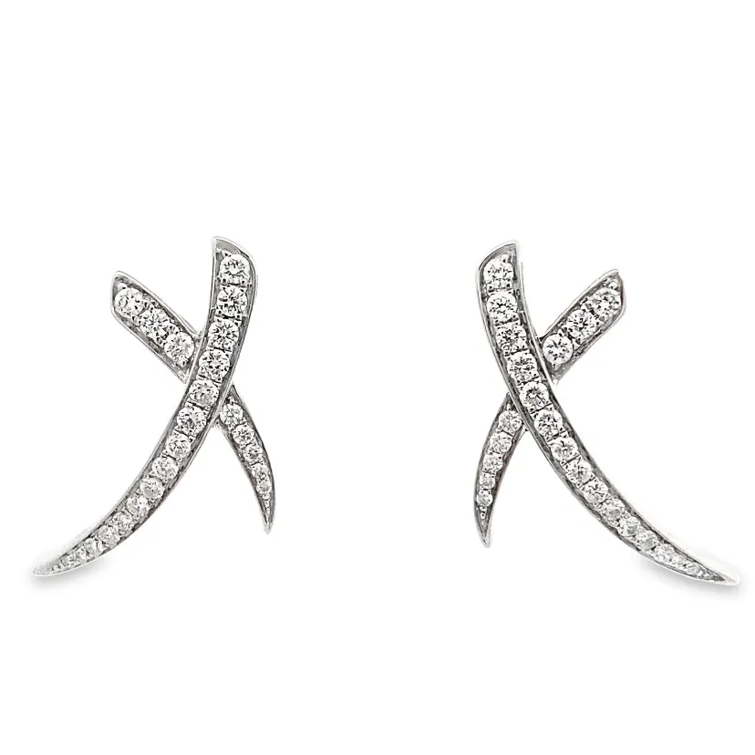 Crossover Diamond Earrings By Gioielli Di Valenza