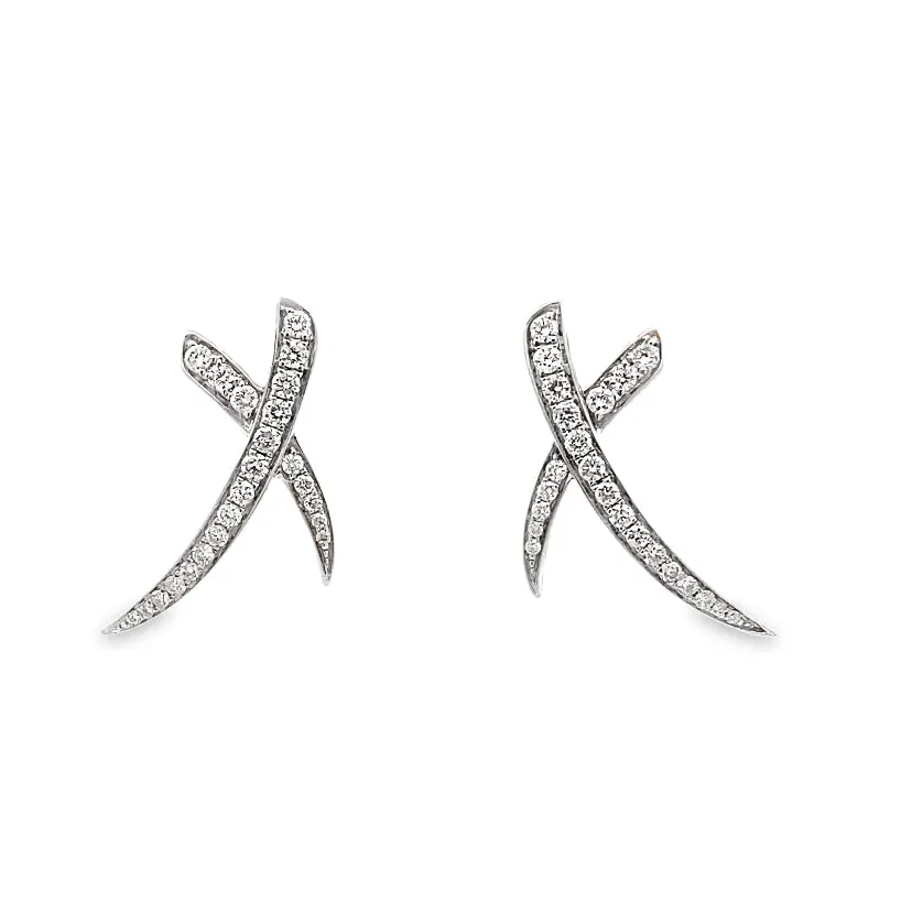 Crossover Diamond Earrings By Gioielli Di Valenza