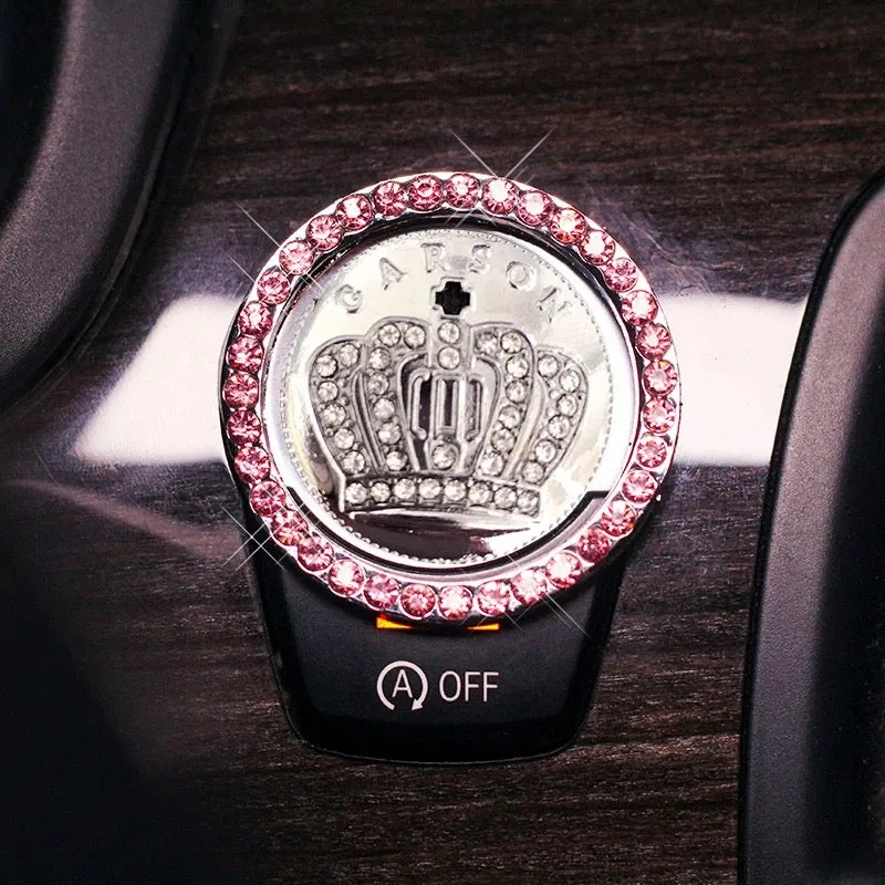 Crystal Bling Ring Crown Ring For Start Engine