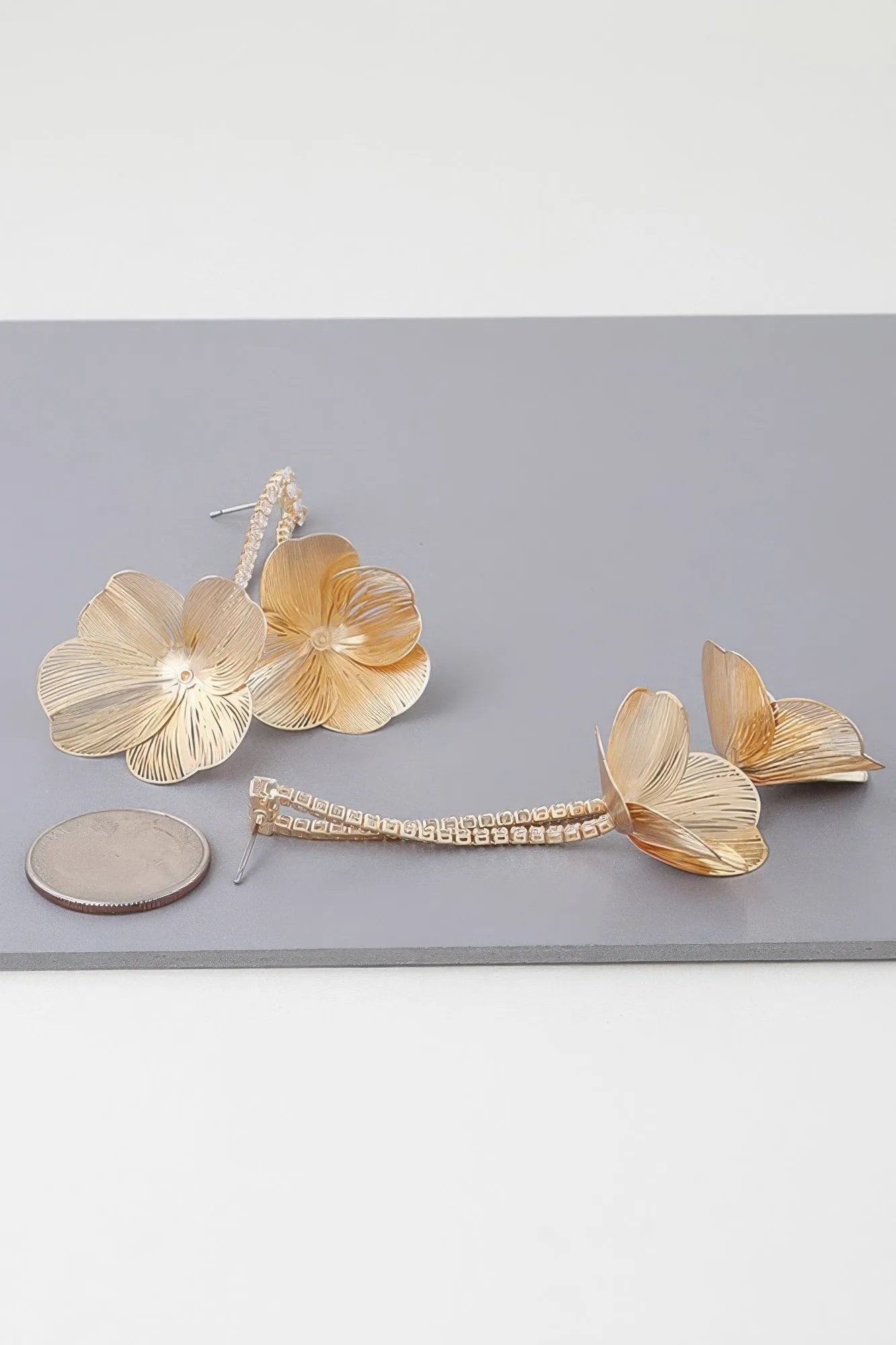 Delicate Blossom Jewel Drop Earrings