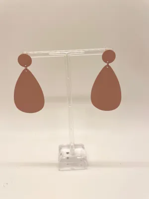 Dusty Pink Oval Earrings