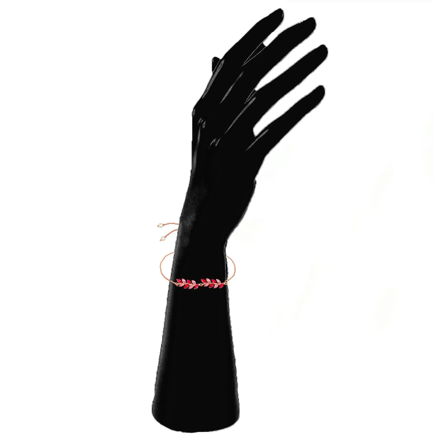 Elegant Leafy Designer adjustable crystal Bracelet