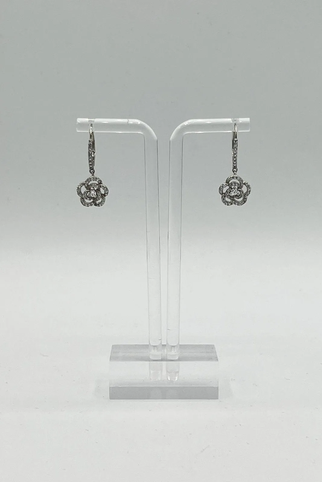 Elen Henderson Cubic Zirconium Rose Shape Earrings